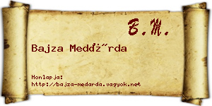 Bajza Medárda névjegykártya